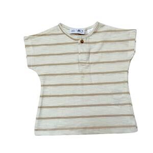 Zara Striped Henley Shirt Size 6-9m